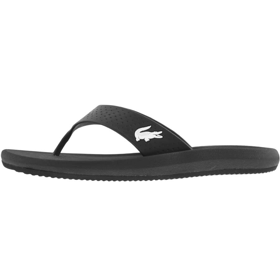 Alternative Image for ProductLacoste Croco Flip Flops Black2